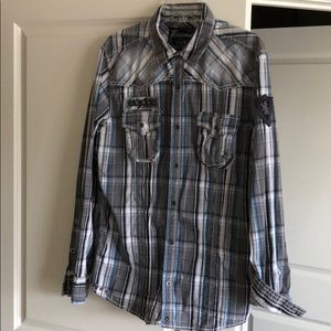 Mens Buckle Black button down